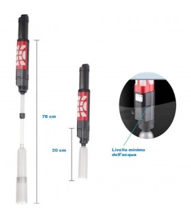 ASPIRADOR SIFÓN PARA LIMPIEZA DE FONDOS ACUARIO (Batería)